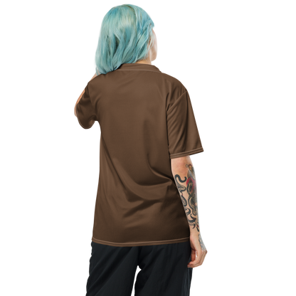 Michigan Upper Peninsula Soccer Jersey (w/ UP Outline) | Unisex - Coffee Color