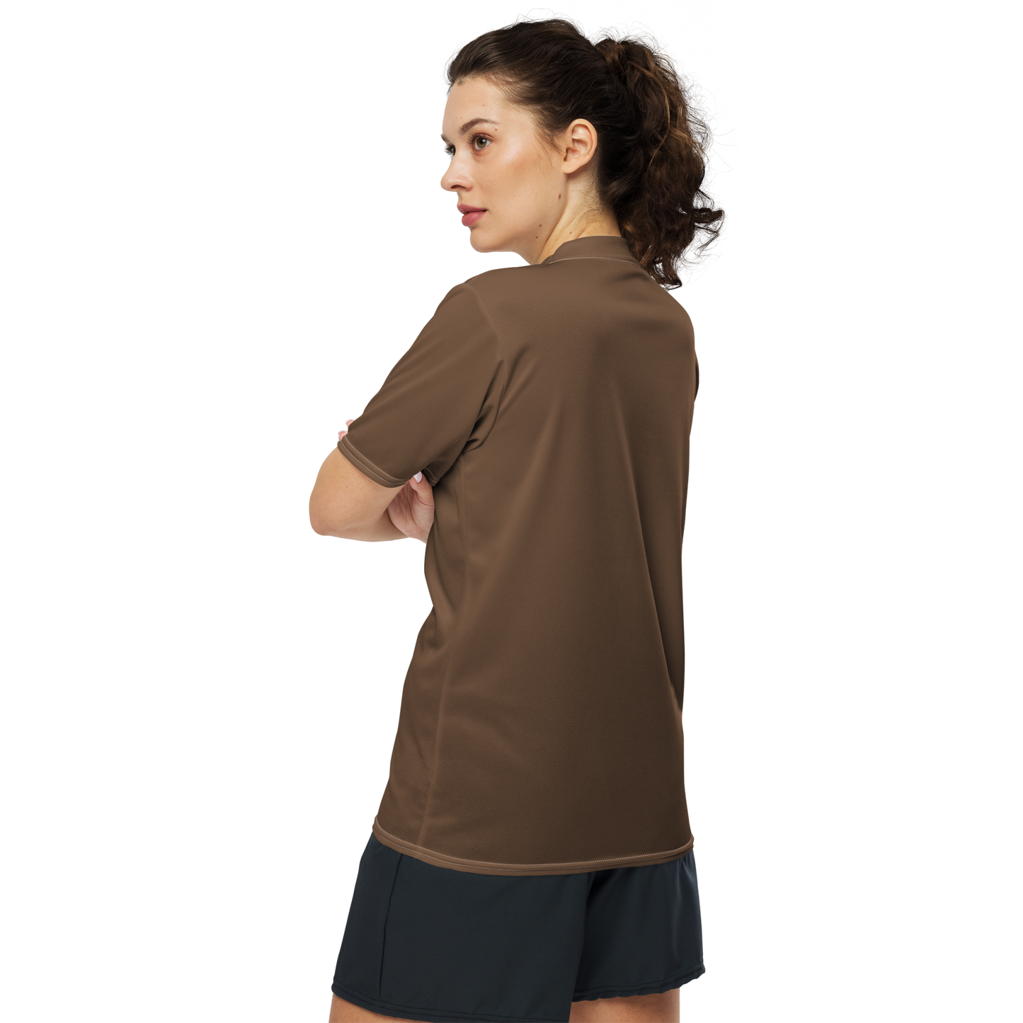 Michigan Upper Peninsula Soccer Jersey (w/ UP Outline) | Unisex - Coffee Color