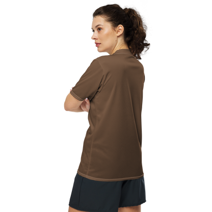 Michigan Upper Peninsula Soccer Jersey (w/ UP Outline) | Unisex - Coffee Color