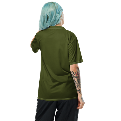 Michigan Upper Peninsula Soccer Jersey (w/ UP Outline) | Unisex - Army Green