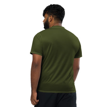 Michigan Upper Peninsula Soccer Jersey (w/ UP Outline) | Unisex - Army Green