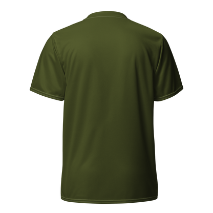 Michigan Upper Peninsula Soccer Jersey (w/ UP Outline) | Unisex - Army Green