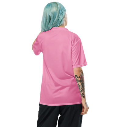 Michigan Upper Peninsula Soccer Jersey (w/ UP Outline) | Unisex - '67 Caddie Pink