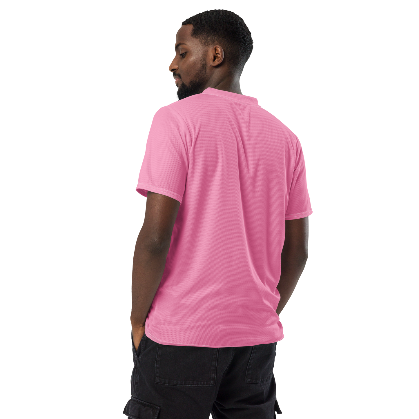 Michigan Upper Peninsula Soccer Jersey (w/ UP Outline) | Unisex - '67 Caddie Pink