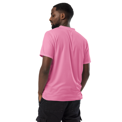 Michigan Upper Peninsula Soccer Jersey (w/ UP Outline) | Unisex - '67 Caddie Pink