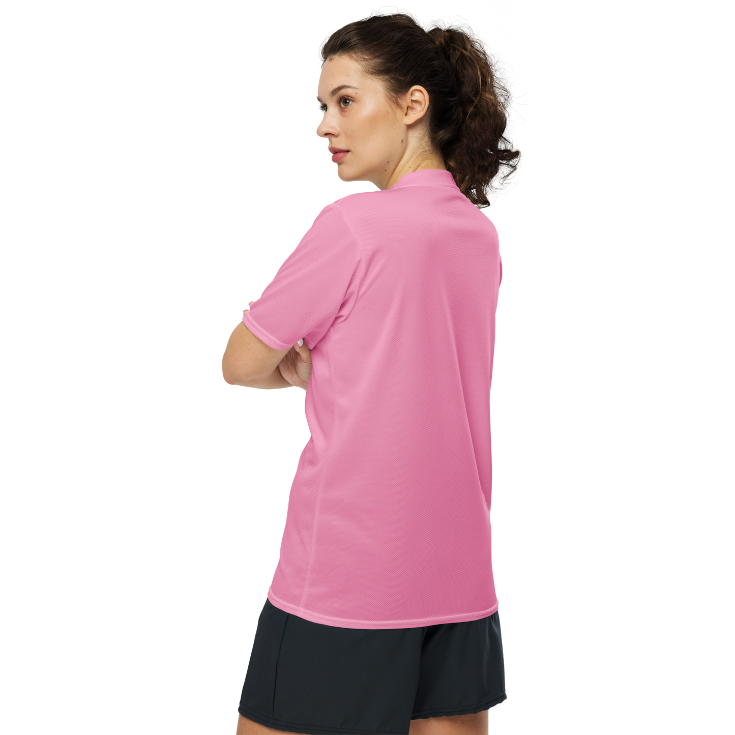 Michigan Upper Peninsula Soccer Jersey (w/ UP Outline) | Unisex - '67 Caddie Pink