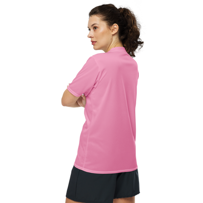 Michigan Upper Peninsula Soccer Jersey (w/ UP Outline) | Unisex - '67 Caddie Pink