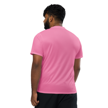 Michigan Upper Peninsula Soccer Jersey (w/ UP Outline) | Unisex - '67 Caddie Pink