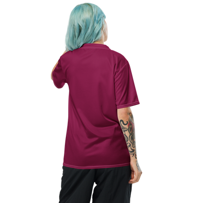 Michigan Upper Peninsula Soccer Jersey (w/ UP Outline) | Unisex - Ruby Red