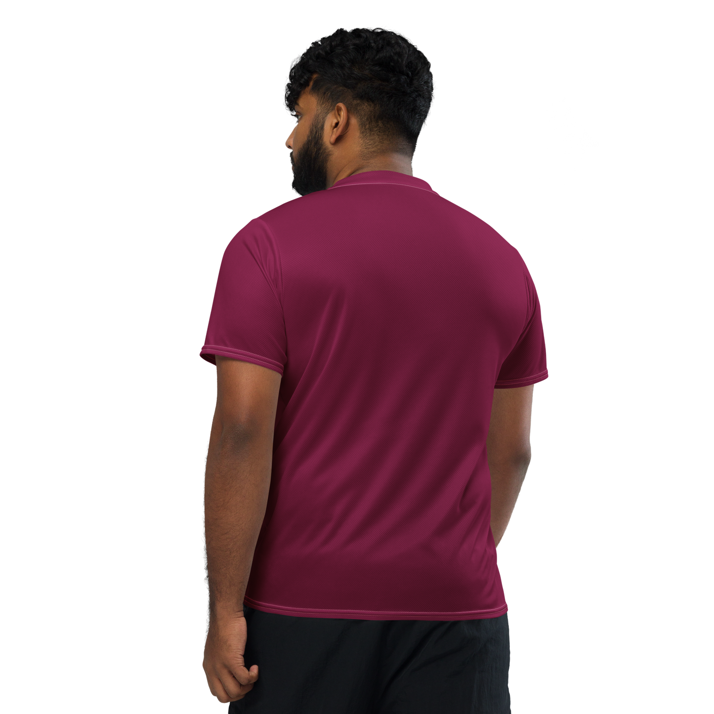 Michigan Upper Peninsula Soccer Jersey (w/ UP Outline) | Unisex - Ruby Red