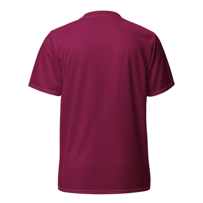 Michigan Upper Peninsula Soccer Jersey (w/ UP Outline) | Unisex - Ruby Red