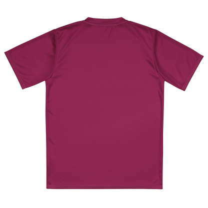 Michigan Upper Peninsula Soccer Jersey (w/ UP Outline) | Unisex - Ruby Red