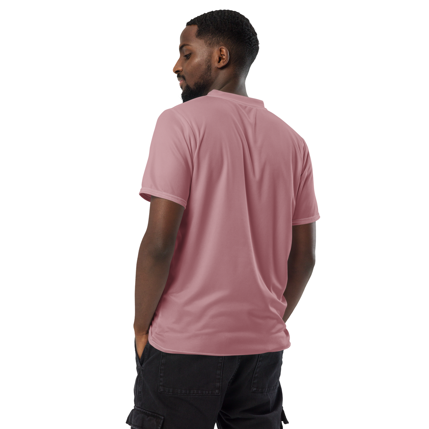 Michigan Upper Peninsula Soccer Jersey (w/ UP Outline) | Unisex - Cherry Blossom Pink