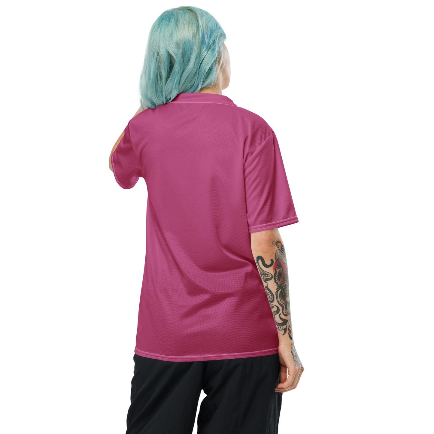 Michigan Upper Peninsula Soccer Jersey (w/ UP Outline) | Unisex - Apple Blossom Pink