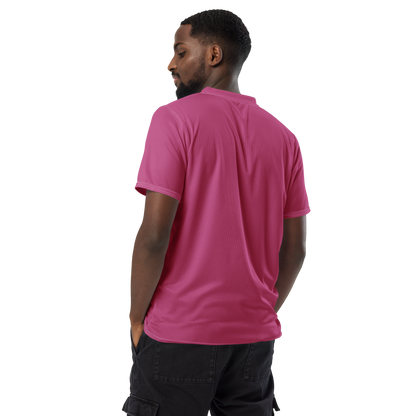 Michigan Upper Peninsula Soccer Jersey (w/ UP Outline) | Unisex - Apple Blossom Pink