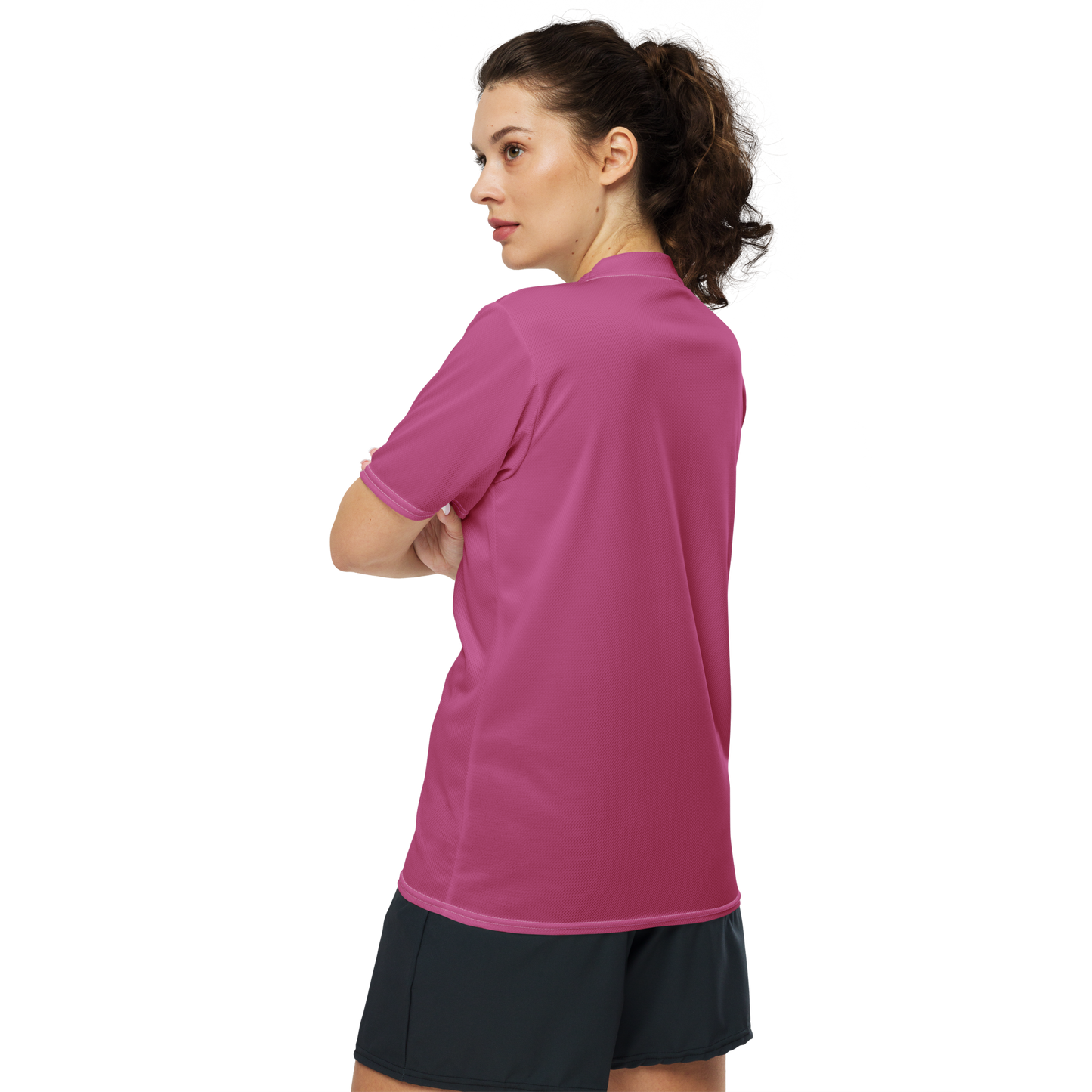 Michigan Upper Peninsula Soccer Jersey (w/ UP Outline) | Unisex - Apple Blossom Pink