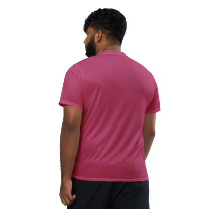 Michigan Upper Peninsula Soccer Jersey (w/ UP Outline) | Unisex - Apple Blossom Pink