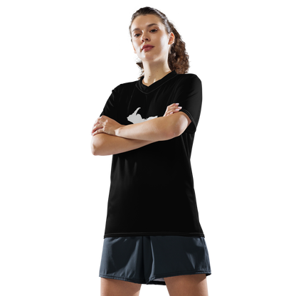 Michigan Upper Peninsula Soccer Jersey (w/ UP Outline) | Unisex - Black