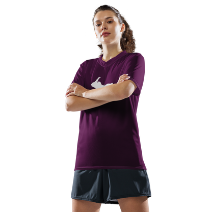 Michigan Upper Peninsula Soccer Jersey (w/ UP Outline) | Unisex - Tyrian Purple