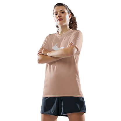 Michigan Upper Peninsula Soccer Jersey (w/ UP Outline) | Unisex - Rose Gold