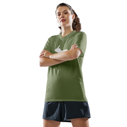 Michigan Upper Peninsula Soccer Jersey (w/ UP Outline) | Unisex - Beachgrass Green