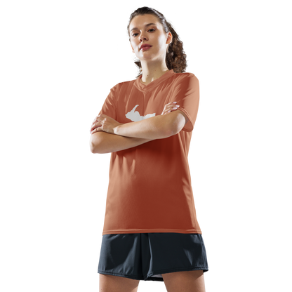 Michigan Upper Peninsula Soccer Jersey (w/ UP Outline) | Unisex - Copper Color