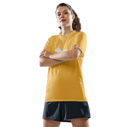 Michigan Upper Peninsula Soccer Jersey (w/ UP Outline) | Unisex - Citrine