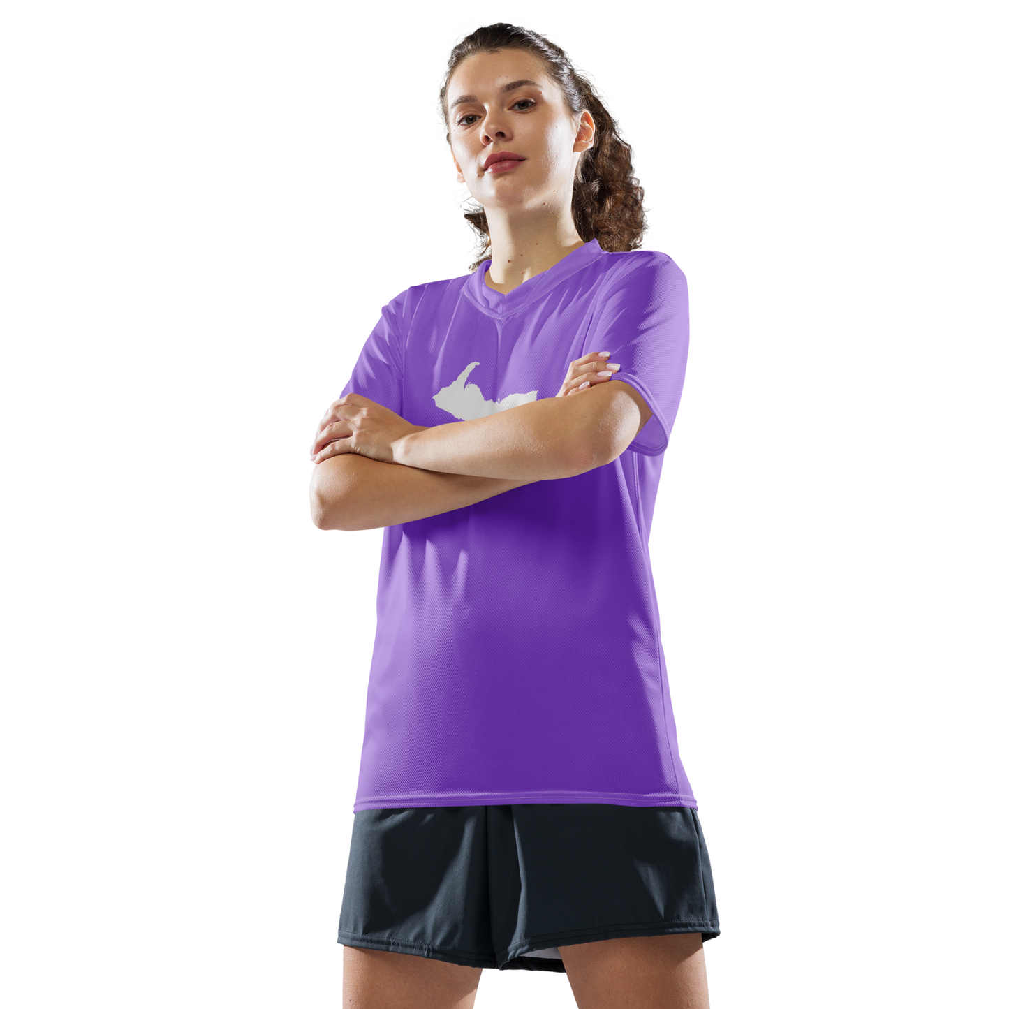 Michigan Upper Peninsula Soccer Jersey (w/ UP Outline) | Unisex - Lavender