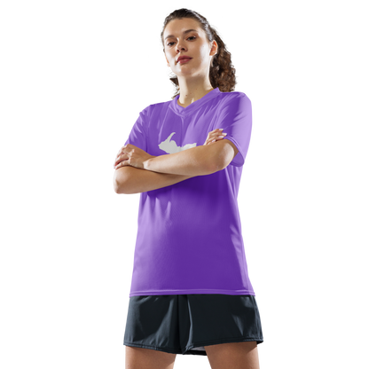 Michigan Upper Peninsula Soccer Jersey (w/ UP Outline) | Unisex - Lavender