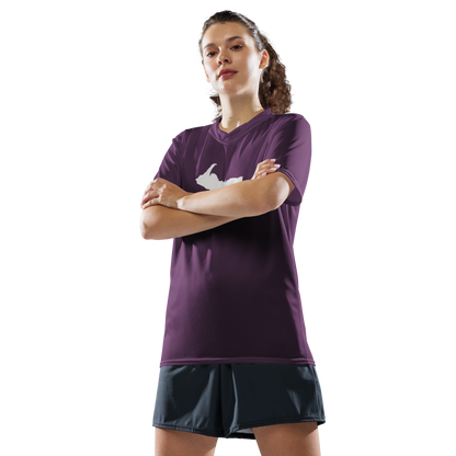 Michigan Upper Peninsula Soccer Jersey (w/ UP Outline) | Unisex - Plum