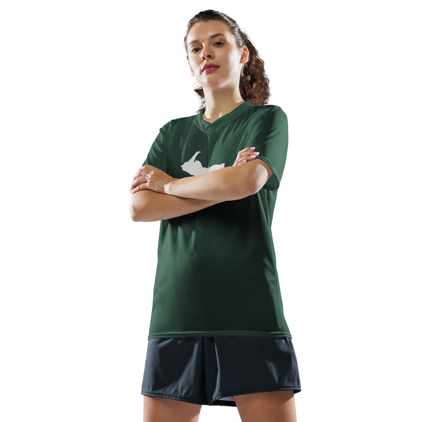 Michigan Upper Peninsula Soccer Jersey (w/ UP Outline) | Unisex - Ginger Ale Green