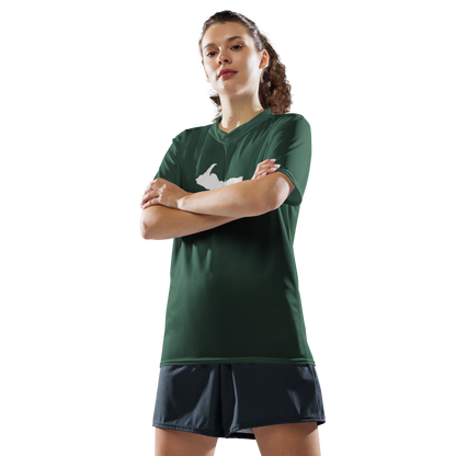 Michigan Upper Peninsula Soccer Jersey (w/ UP Outline) | Unisex - Ginger Ale Green