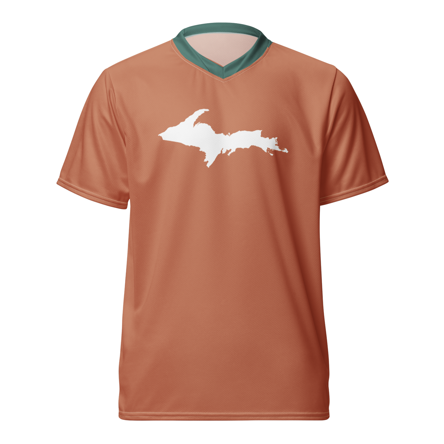 Michigan Upper Peninsula Soccer Jersey (w/ UP Outline) | Unisex - Copper Color