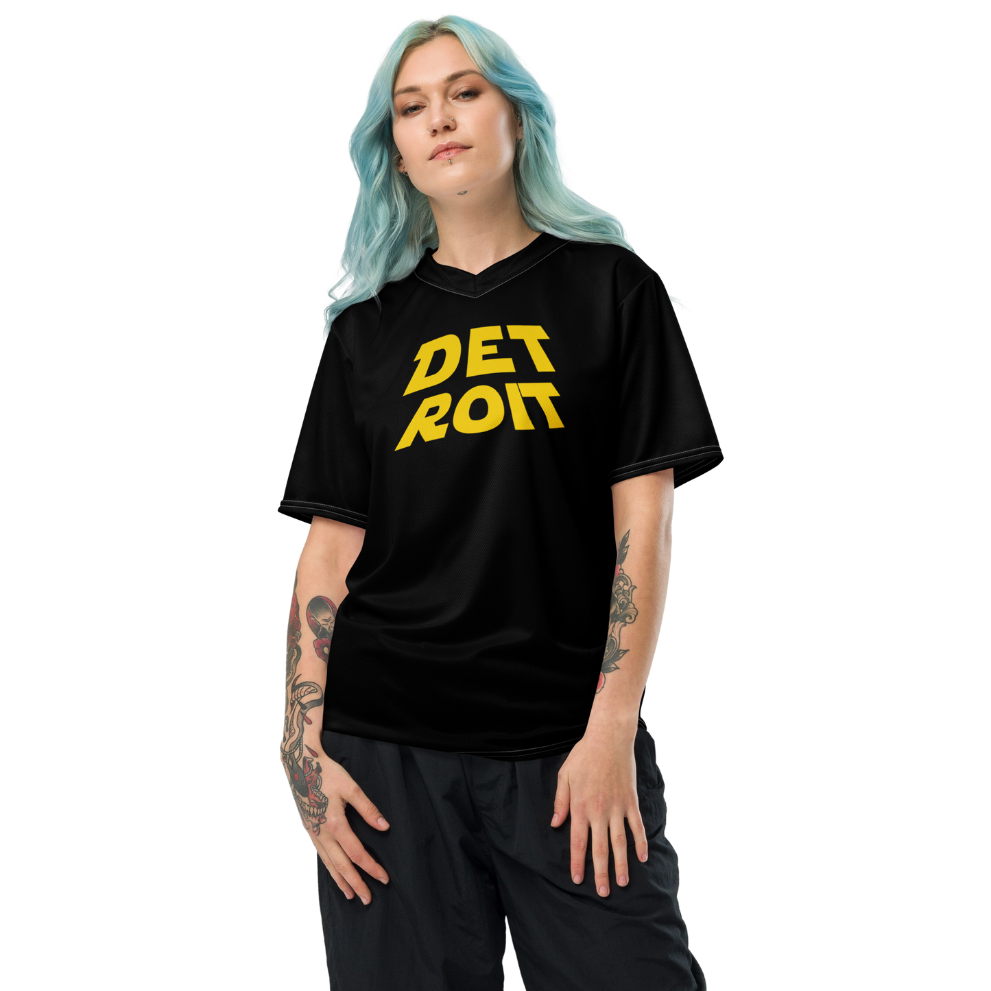 'Detroit' Soccer Jersey (Epic Sci-Fi Parody) | Unisex - Black