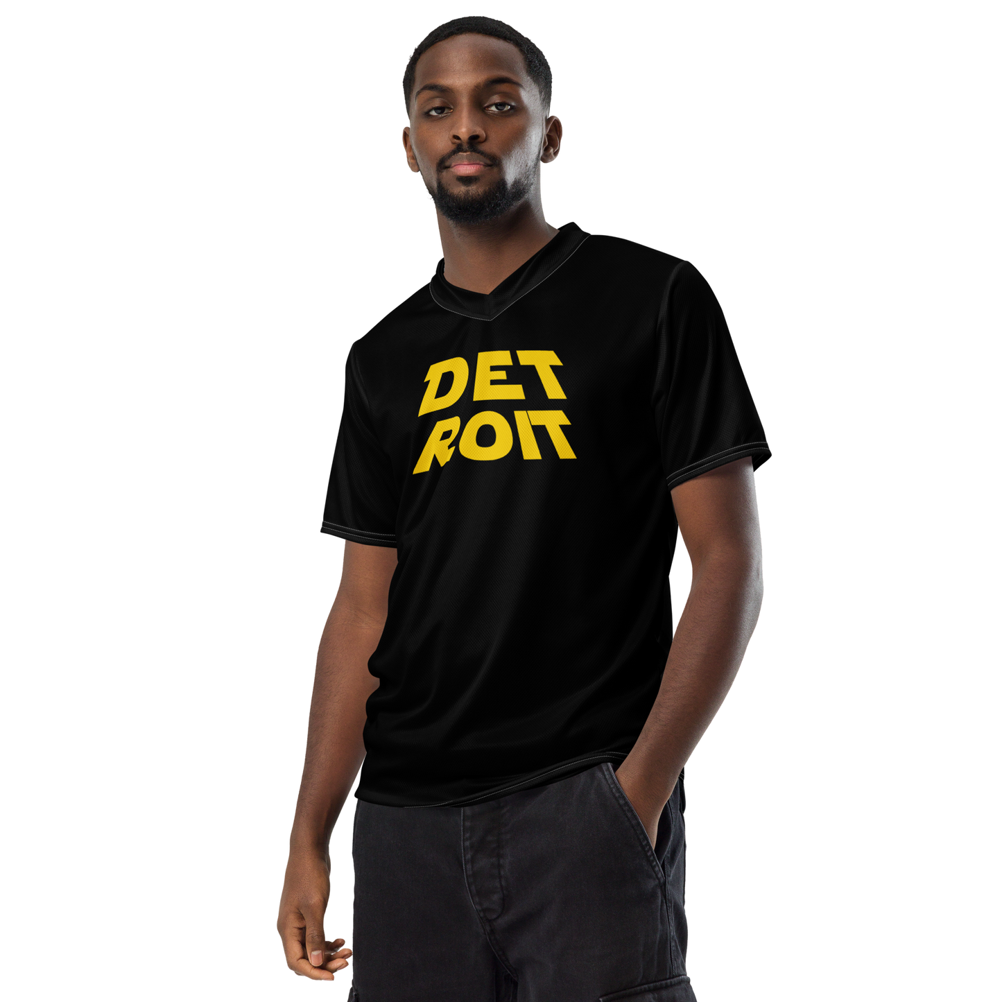 'Detroit' Soccer Jersey (Epic Sci-Fi Parody) | Unisex - Black