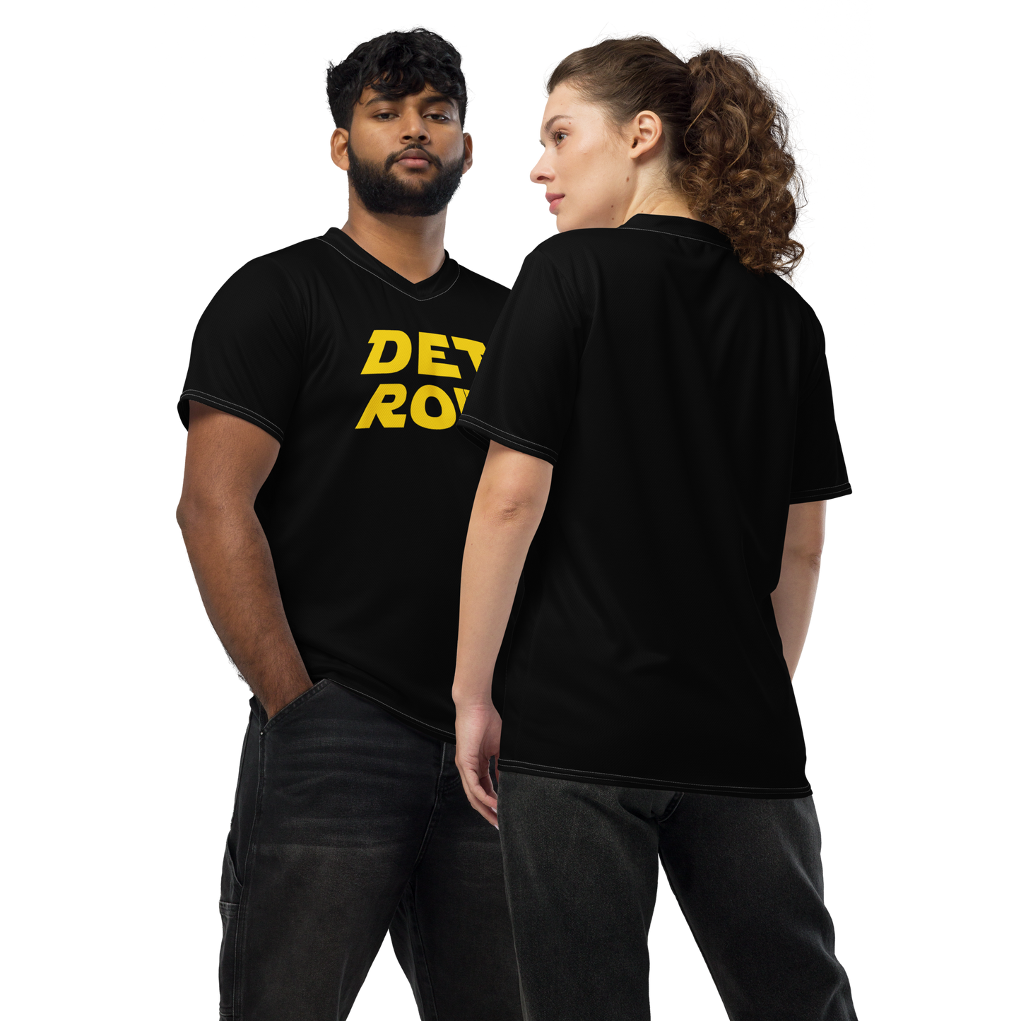 'Detroit' Soccer Jersey (Epic Sci-Fi Parody) | Unisex - Black