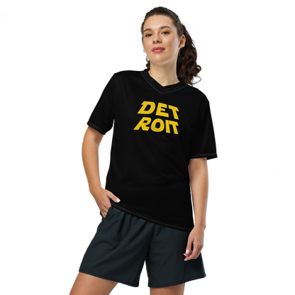 'Detroit' Soccer Jersey (Epic Sci-Fi Parody) | Unisex - Black