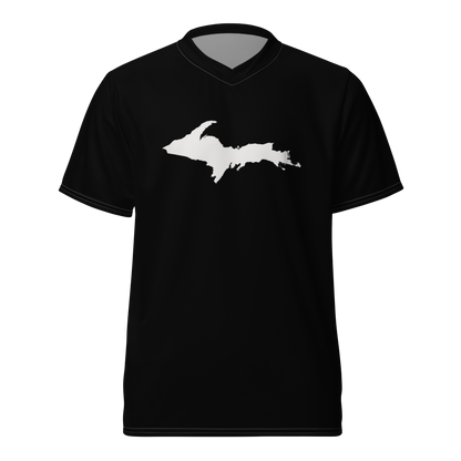 Michigan Upper Peninsula Soccer Jersey (w/ UP Outline) | Unisex - Black