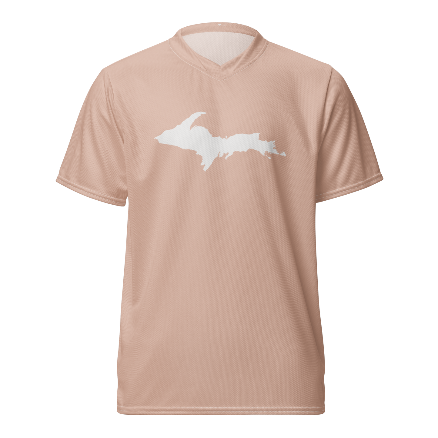 Michigan Upper Peninsula Soccer Jersey (w/ UP Outline) | Unisex - Rose Gold