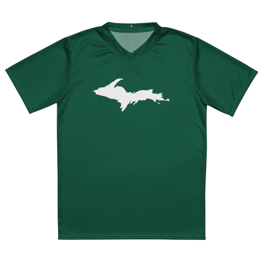 Michigan Upper Peninsula Soccer Jersey (w/ UP Outline) | Unisex - Superior Green