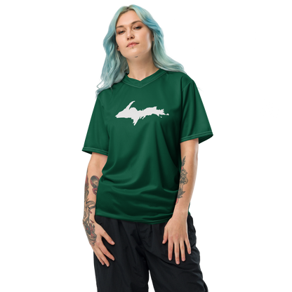 Michigan Upper Peninsula Soccer Jersey (w/ UP Outline) | Unisex - Superior Green