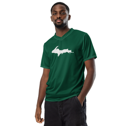 Michigan Upper Peninsula Soccer Jersey (w/ UP Outline) | Unisex - Superior Green