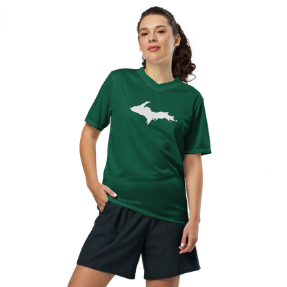 Michigan Upper Peninsula Soccer Jersey (w/ UP Outline) | Unisex - Superior Green