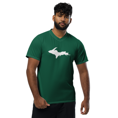 Michigan Upper Peninsula Soccer Jersey (w/ UP Outline) | Unisex - Superior Green