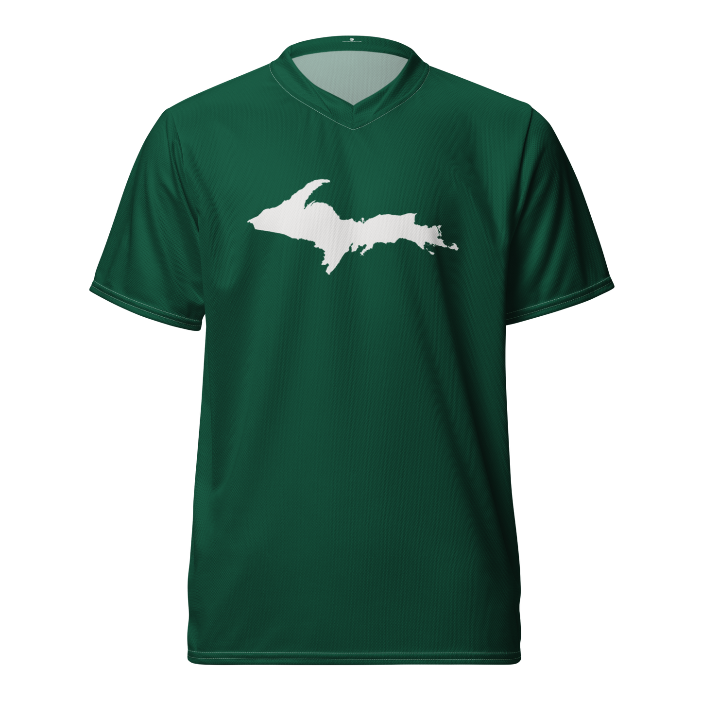 Michigan Upper Peninsula Soccer Jersey (w/ UP Outline) | Unisex - Superior Green