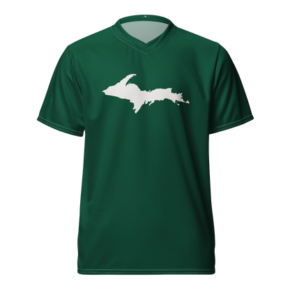 Michigan Upper Peninsula Soccer Jersey (w/ UP Outline) | Unisex - Superior Green