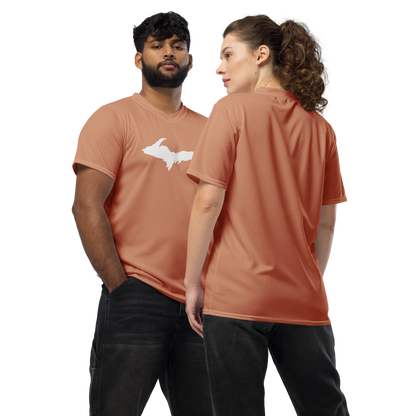 Michigan Upper Peninsula Soccer Jersey (w/ UP Outline) | Unisex - Copper Color