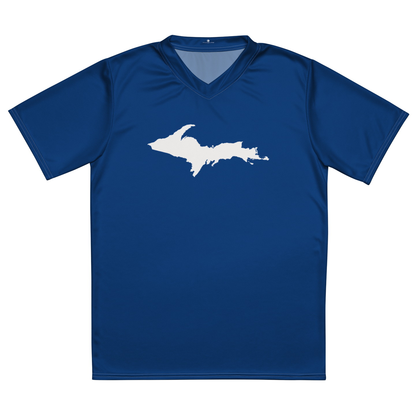 Michigan Upper Peninsula Soccer Jersey (w/ UP Outline) | Unisex - Dearborn Blue