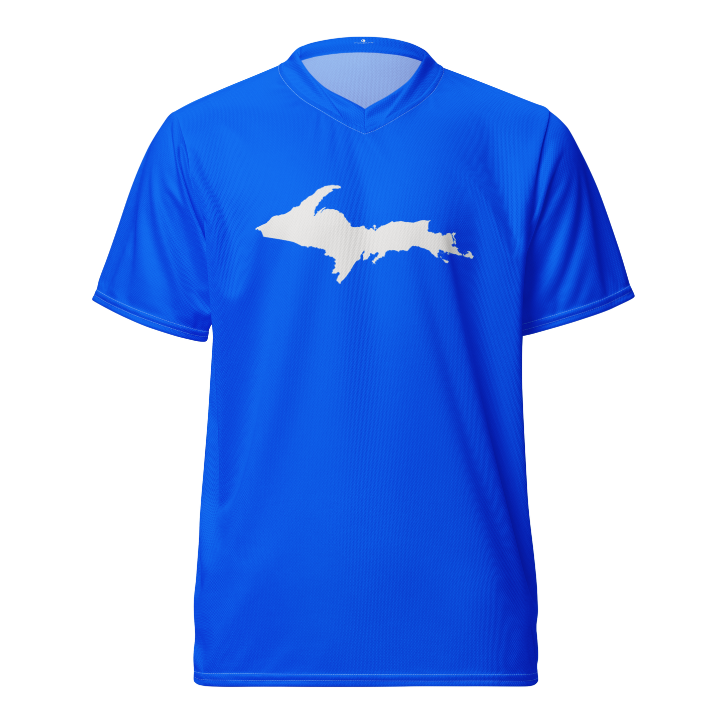 Michigan Upper Peninsula Soccer Jersey (w/ UP Outline) | Unisex - Motor Town Blue