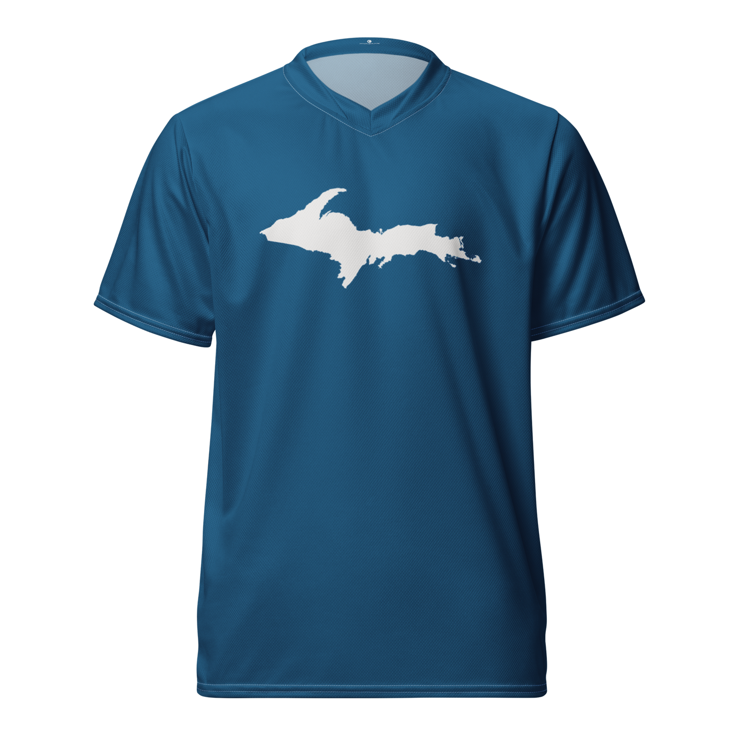 Michigan Upper Peninsula Soccer Jersey (w/ UP Outline) | Unisex - Blueberry